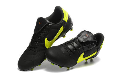 Men's Nike The Premier 3 FG Firm Ground Low-Tops Football Boots - Black/Yellow/Red