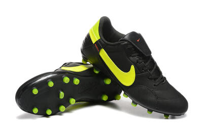 Men's Nike The Premier 3 FG Firm Ground Low-Tops Football Boots - Black/Yellow/Red