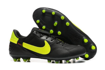 Men's Nike The Premier 3 FG Firm Ground Low-Tops Football Boots - Black/Yellow/Red