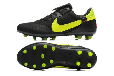 Men's Nike The Premier 3 FG Firm Ground Low-Tops Football Boots - Black/Yellow/Red