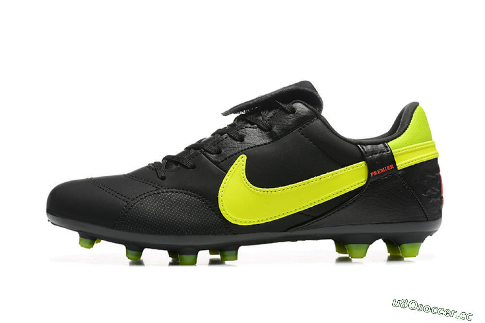 Men's Nike The Premier 3 FG Firm Ground Low-Tops Football Boots - Black/Yellow/Red 0