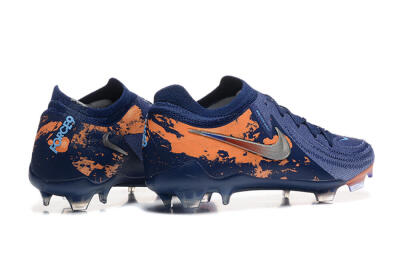 Men's Nike Phantom Luna Elite FG Firm Ground Low-Tops Football Boots - Blue/Orange/Silver