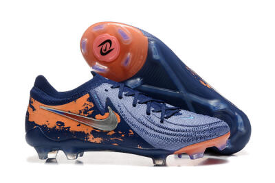 Men's Nike Phantom Luna Elite FG Firm Ground Low-Tops Football Boots - Blue/Orange/Silver