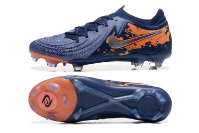 Men's Nike Phantom Luna Elite FG Firm Ground Low-Tops Football Boots - Blue/Orange/Silver
