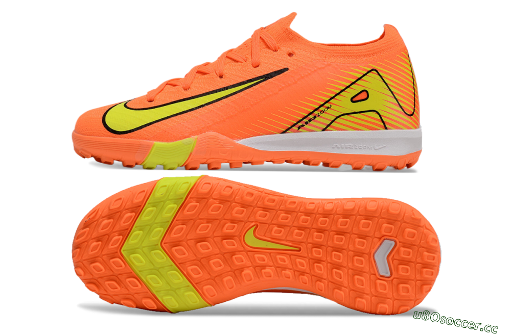 Kids Kids Nike Air Zoom Mercurial Vapor 16 Elite TF Artificial Turf Low-Tops Football Shoes - Orange/Yellow/Black/White 1