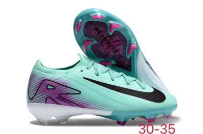 Kids Kids Nike Air Zoom Mercurial Vapor 16 Elite FG Firm Ground Low-Tops Football Boots - Jade/Purple/Black/White