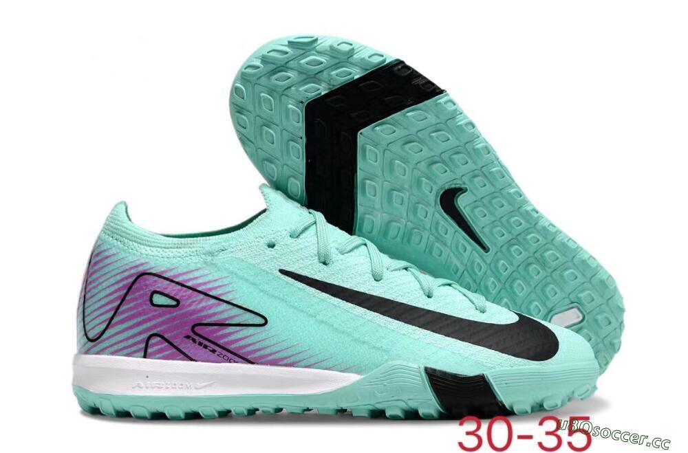 Kids Kids Nike Air Zoom Mercurial Vapor 16 Elite TF Artificial Turf Low-Tops Football Shoes - Jade/Purple/Black/White 2