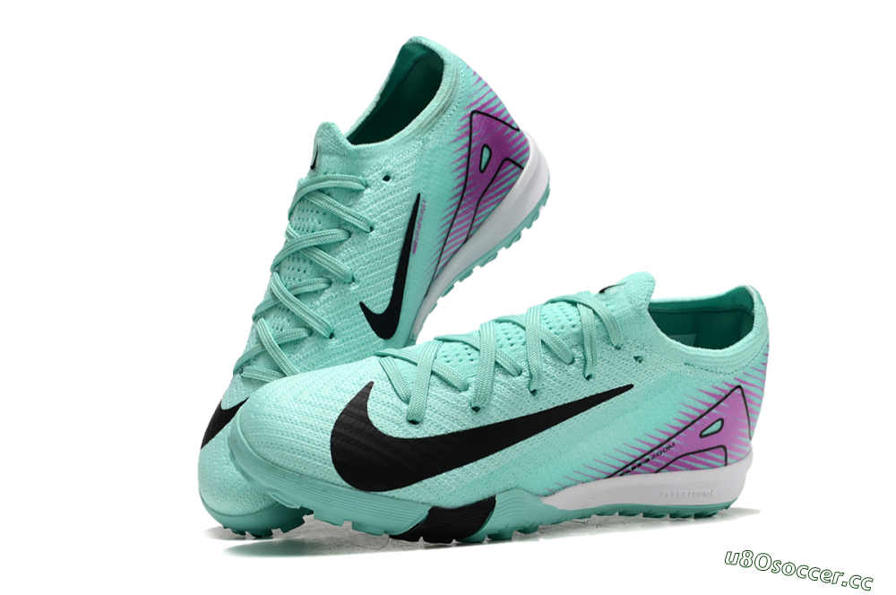 Kids Kids Nike Air Zoom Mercurial Vapor 16 Elite TF Artificial Turf Low-Tops Football Shoes - Jade/Purple/Black/White 3