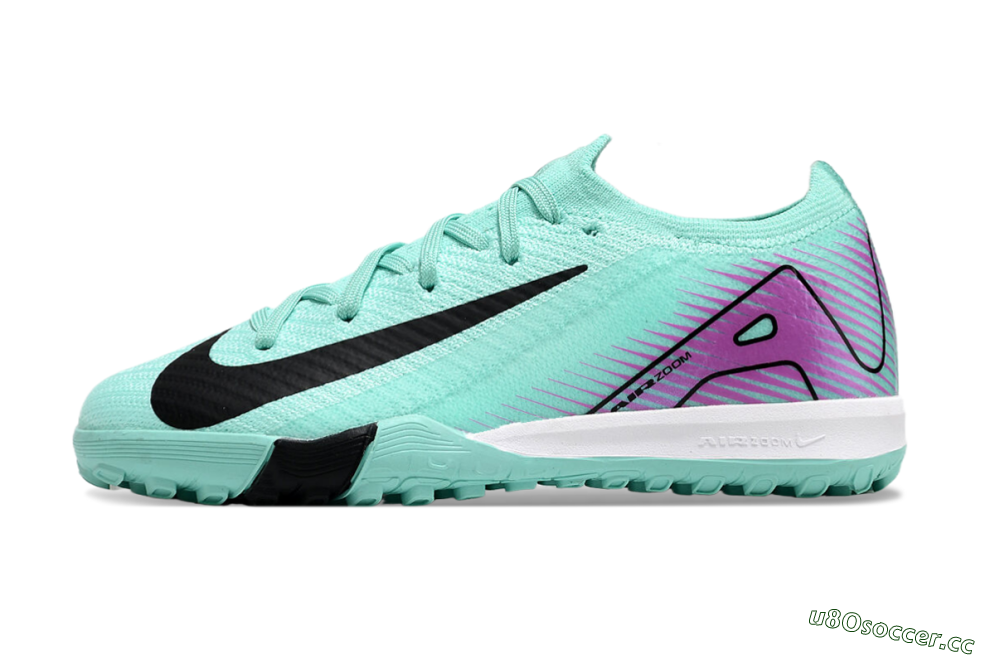 Kids Kids Nike Air Zoom Mercurial Vapor 16 Elite TF Artificial Turf Low-Tops Football Shoes - Jade/Purple/Black/White 0