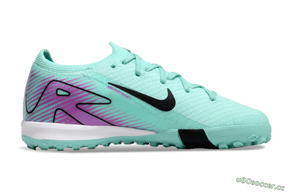 Kids Kids Nike Air Zoom Mercurial Vapor 16 Elite TF Artificial Turf Low-Tops Football Shoes - Jade/Purple/Black/White 6