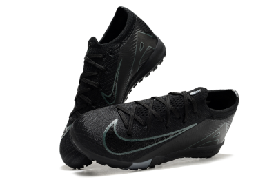Kids Kids Nike Air Zoom Mercurial Vapor 16 Elite TF Artificial Turf Low-Tops Football Shoes - Black/Green/Silver