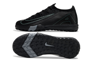 Kids Kids Nike Air Zoom Mercurial Vapor 16 Elite TF Artificial Turf Low-Tops Football Shoes - Black/Green/Silver