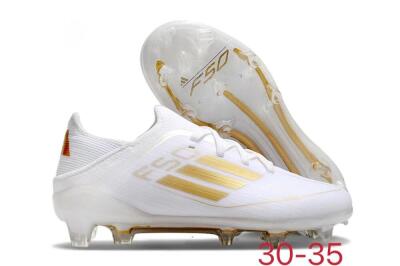 Kids Kids Adidas F50 Elite FG Firm Ground Low-Tops Football Boots - White/Gold/Red