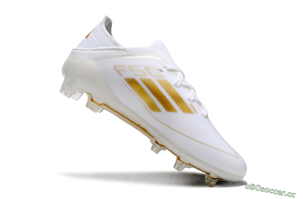 Kids Kids Adidas F50 Elite FG Firm Ground Low-Tops Football Boots - White/Gold/Red 4