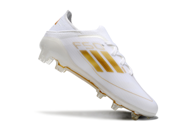Kids Kids Adidas F50 Elite FG Firm Ground Low-Tops Football Boots - White/Gold/Red