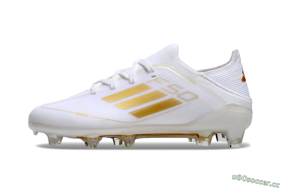 Kids Kids Adidas F50 Elite FG Firm Ground Low-Tops Football Boots - White/Gold/Red 0