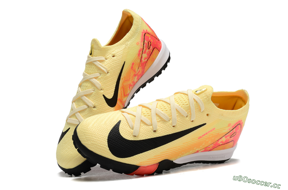 Kids Kids Nike Air Zoom Mercurial Vapor 16 Elite TF Artificial Turf Low-Tops Football Shoes - Yellow/Red/Black 3