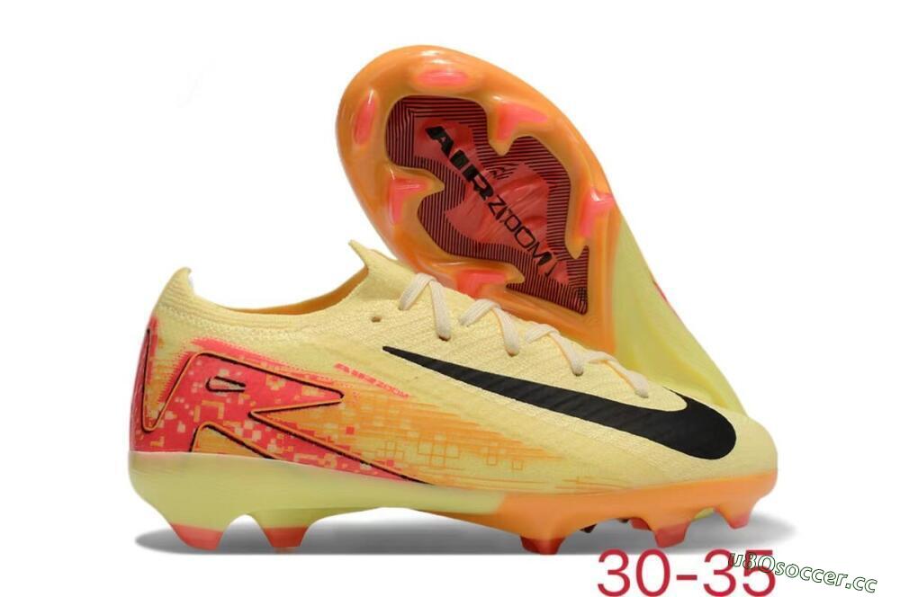 Kids Kids Nike Air Zoom Mercurial Vapor 16 Elite FG Firm Ground Low-Tops Football Boots - Yellow/Red/Black 2