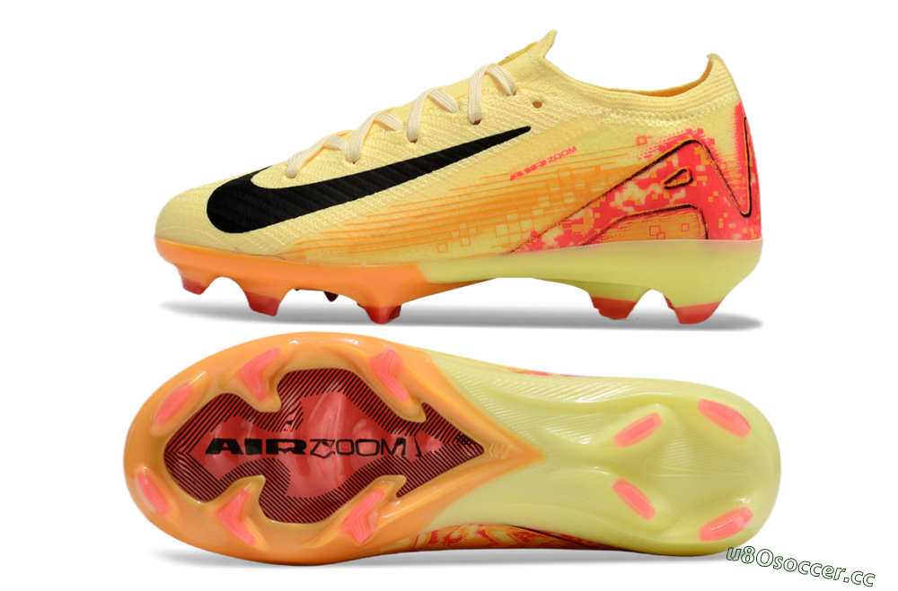 Kids Kids Nike Air Zoom Mercurial Vapor 16 Elite FG Firm Ground Low-Tops Football Boots - Yellow/Red/Black 1