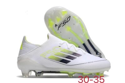 Kids Kids Adidas F50 Elite FG Firm Ground Low-Tops Football Boots - White/Blue/Yellow