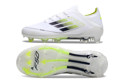 Kids Kids Adidas F50 Elite FG Firm Ground Low-Tops Football Boots - White/Blue/Yellow