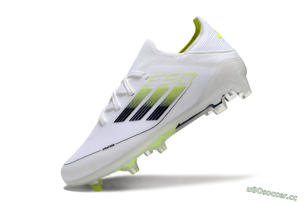 Kids Kids Adidas F50 Elite FG Firm Ground Low-Tops Football Boots - White/Blue/Yellow 5