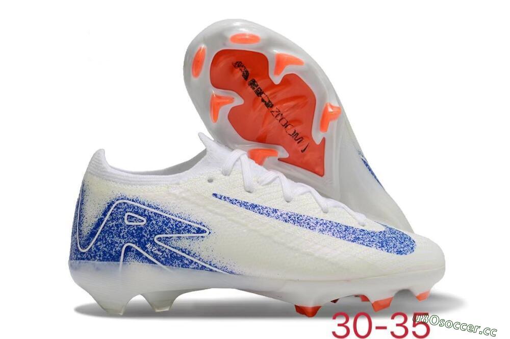 Kids Kids Nike Air Zoom Mercurial Vapor 16 Elite FG Firm Ground Low-Tops Football Boots - Beige/Blue/White 2