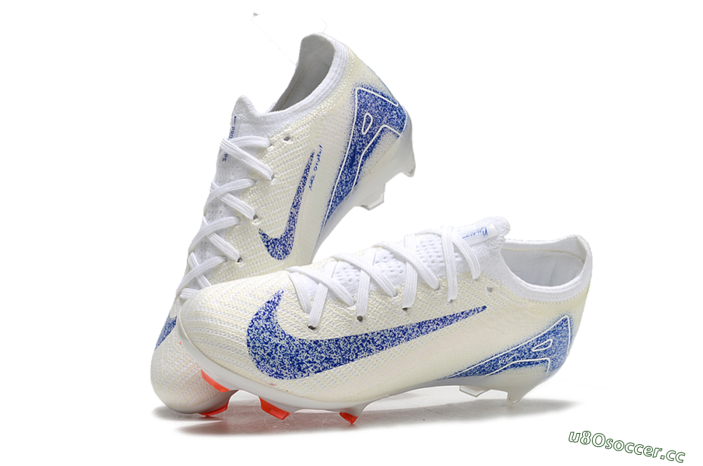Kids Kids Nike Air Zoom Mercurial Vapor 16 Elite FG Firm Ground Low-Tops Football Boots - Beige/Blue/White 3