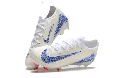 Kids Kids Nike Air Zoom Mercurial Vapor 16 Elite FG Firm Ground Low-Tops Football Boots - Beige/Blue/White