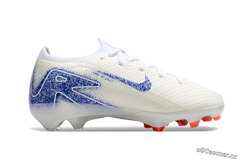 Kids Kids Nike Air Zoom Mercurial Vapor 16 Elite FG Firm Ground Low-Tops Football Boots - Beige/Blue/White 6