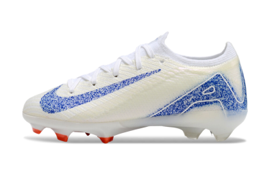 Kids Kids Nike Air Zoom Mercurial Vapor 16 Elite FG Firm Ground Low-Tops Football Boots - Beige/Blue/White