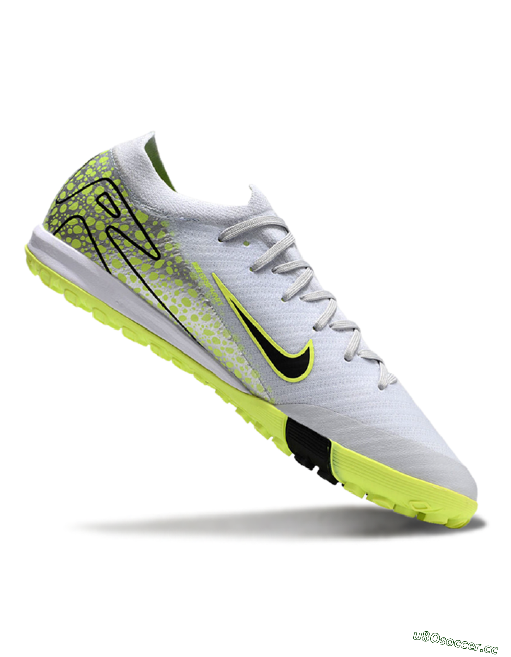 Men's Nike Air Zoom Mercurial Vapor 16 Elite TF Artificial Turf Low-Tops Football Shoes - Grey/Black/Yellow 4