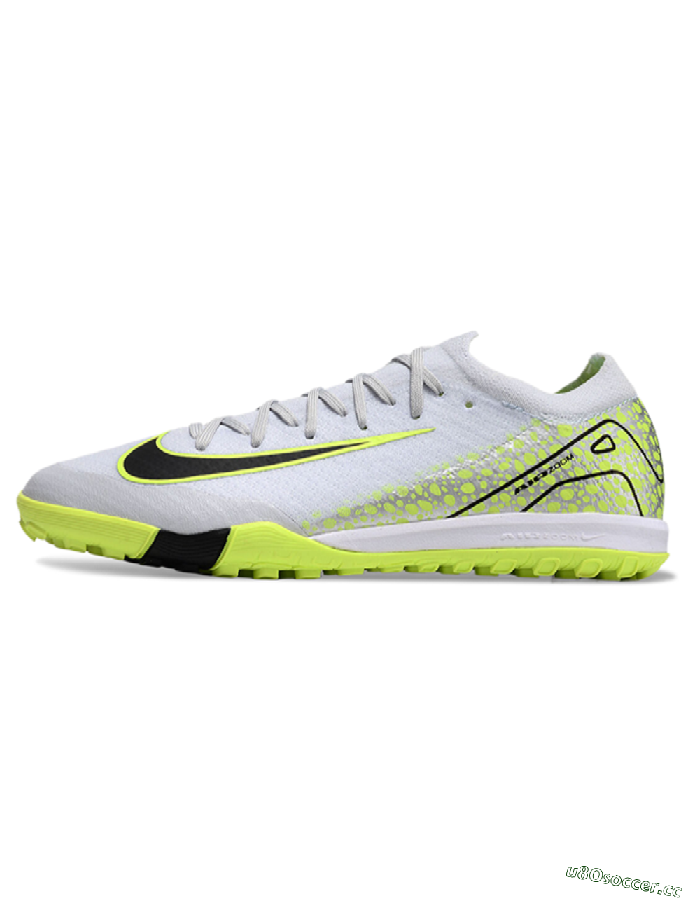 Men's Nike Air Zoom Mercurial Vapor 16 Elite TF Artificial Turf Low-Tops Football Shoes - Grey/Black/Yellow 0