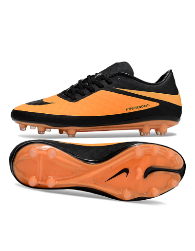 Men's Nike Hypervenom Phantom FG Firm Ground Low-Tops Football Boots - Yellow/Black/White