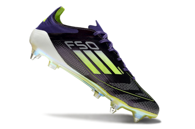 Men's Adidas F50 Elite SG Soft Ground Low-Tops Football Boots - Purple/Yellow/White