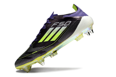 Men's Adidas F50 Elite SG Soft Ground Low-Tops Football Boots - Purple/Yellow/White
