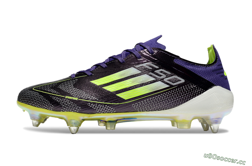 Men's Adidas F50 Elite SG Soft Ground Low-Tops Football Boots - Purple/Yellow/White 0