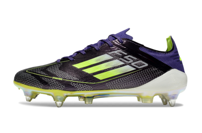Men's Adidas F50 Elite SG Soft Ground Low-Tops Football Boots - Purple/Yellow/White
