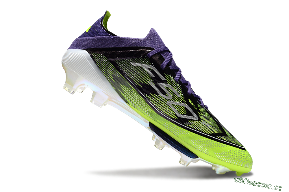 Men's Adidas F50+ Lightstrike Pro FG Firm Ground Low-Tops Football Boots - Purple/Yellow/White 3
