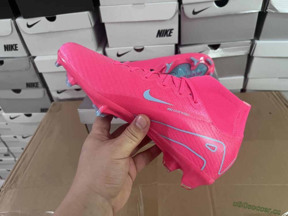 Men's Nike Air Zoom Mercurial Superfly 16 Elite FG Firm Ground High-Tops Football Boots - Pink/Mint