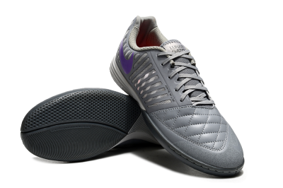 Unisex Nike Lunar Gato 2 IC Indoor & Futsal Low-Tops Football Shoes - Grey/Purple/White