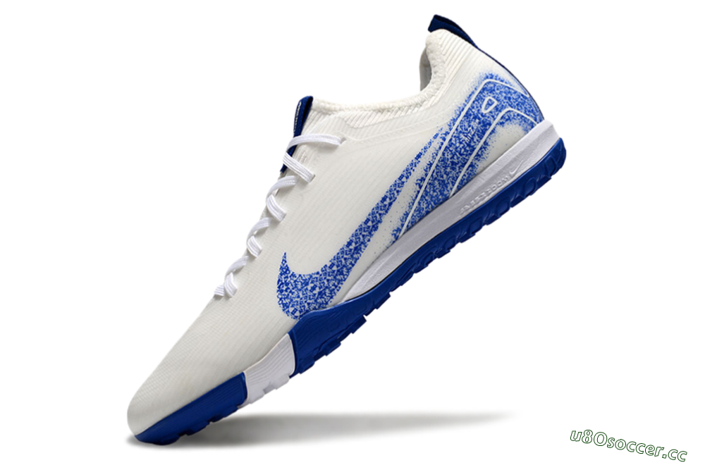 Unisex Nike Air Zoom Mercurial Vapor 16 Pro TF Artificial Turf Low-Tops Football Shoes - White/Blue 6