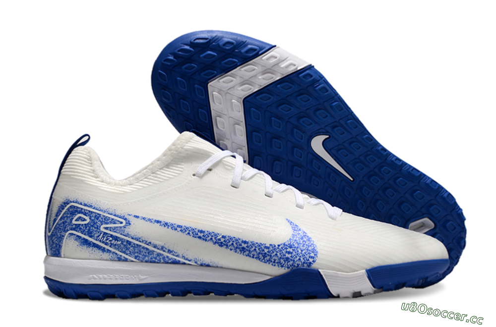 Unisex Nike Air Zoom Mercurial Vapor 16 Pro TF Artificial Turf Low-Tops Football Shoes - White/Blue 2