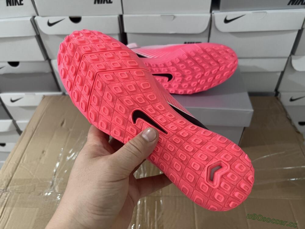 Men's Nike Air Zoom Mercurial Superfly 10 Elite TF Artificial Turf High-Tops Football Shoes - Pink/Black