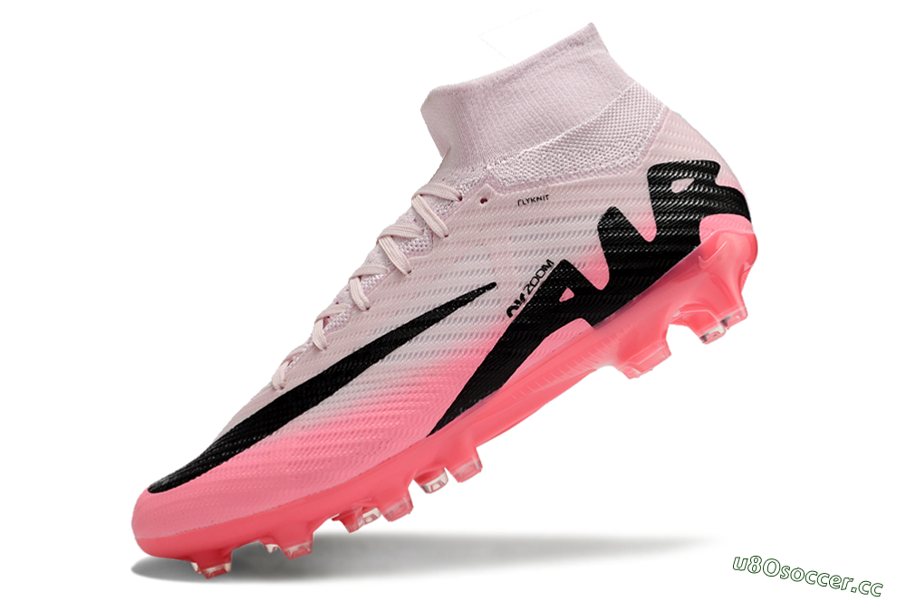 Unisex Nike Air Zoom Mercurial Superfly 9 Elite AG Artificial Grass High-Tops Football Boots - Pink/Red/Black 6