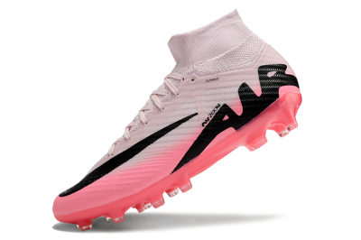 Unisex Nike Air Zoom Mercurial Superfly 9 Elite AG Artificial Grass High-Tops Football Boots - Pink/Red/Black