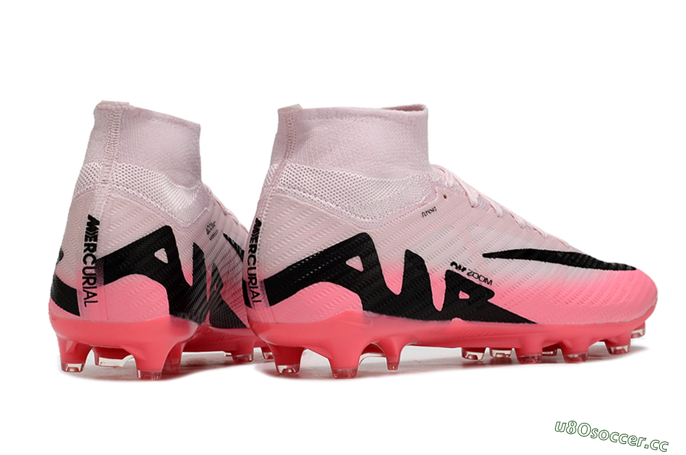 Unisex Nike Air Zoom Mercurial Superfly 9 Elite AG Artificial Grass High-Tops Football Boots - Pink/Red/Black 7