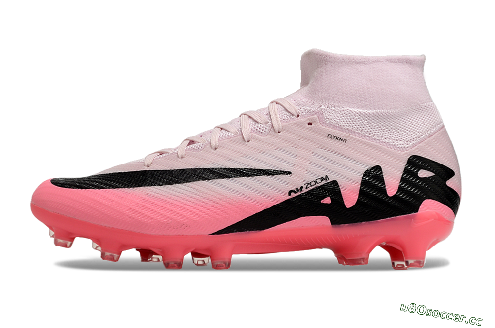 Unisex Nike Air Zoom Mercurial Superfly 9 Elite AG Artificial Grass High-Tops Football Boots - Pink/Red/Black 0
