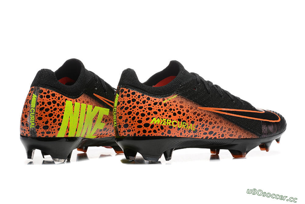 Unisex Nike Air Zoom Mercurial Vapor 16 Elite FG Firm Ground Low-Tops Football Boots - Black/Orange/Yellow 6