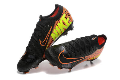 Unisex Nike Air Zoom Mercurial Vapor 16 Elite FG Firm Ground Low-Tops Football Boots - Black/Orange/Yellow